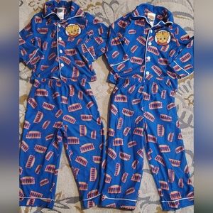 Daniel Tiger's Neighborhood flannel jammies two 4t sets for boy or girl
